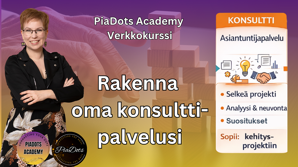 Rakenna oma konsultti-palvelusi by PiaDots Academy