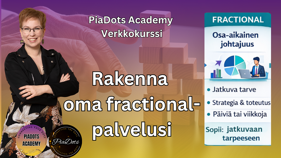 Rakenna oma fractional-palvelusi by PiaDots Academy
